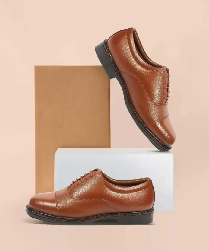 Icebull Leather Formal Police Shoes (JEF065)